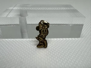 Autentico Ciondolo Disney Oro Giallo 10K Intagliato Texture Minnie Mouse Jcm - Foto 1 di 9