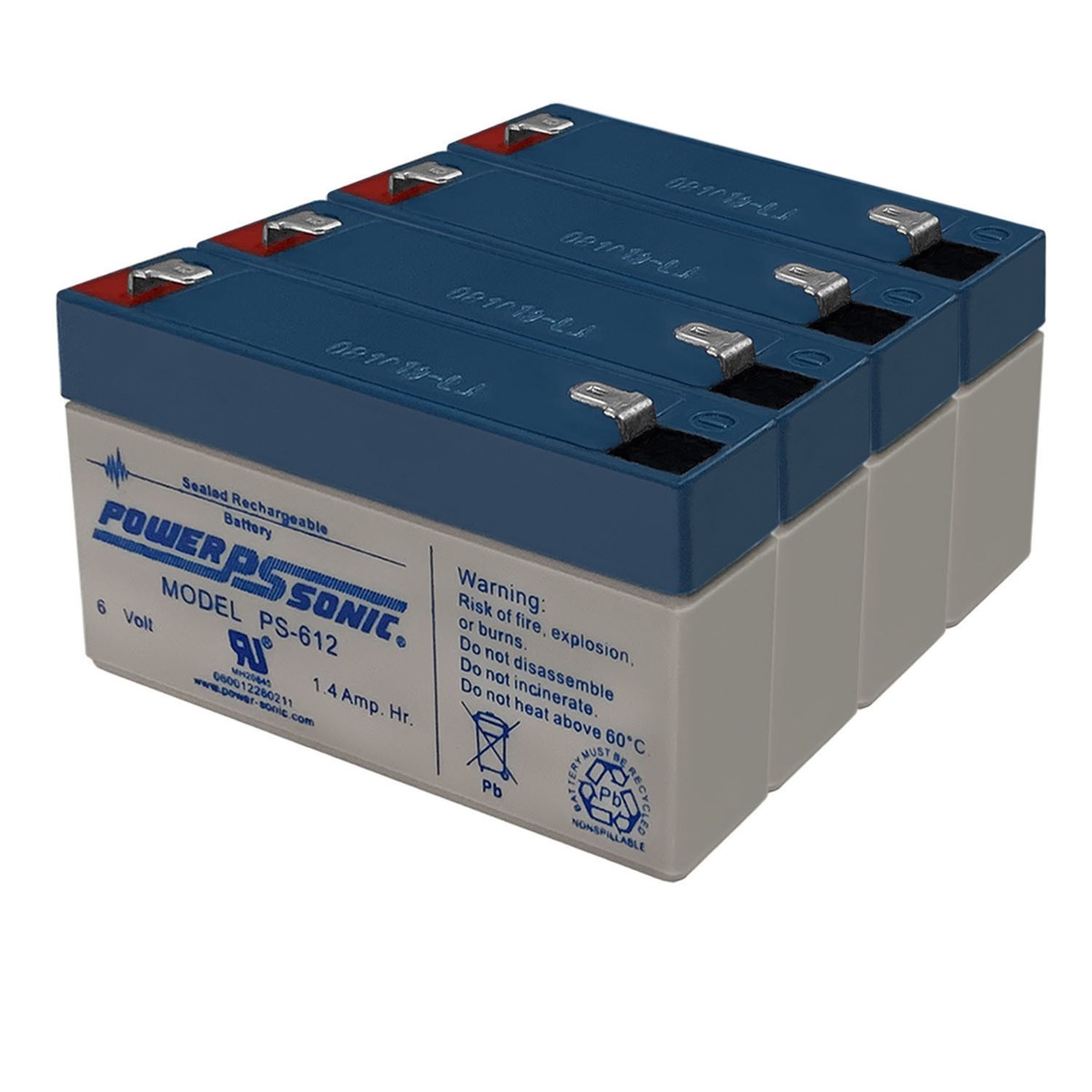 Mighty Max 6V 4.5AH SLA Battery 4-Pack - Replacement For President PE4-6