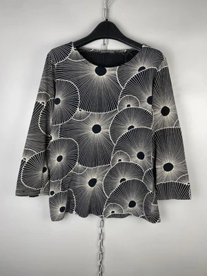Camiseta Top Mujer Marimekko Algodón Estampado Geométrico Manga Larga Talla M  Foto 1 de 4