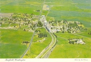 Postal de tren Washington Fairfield City 1980 vista aérea silos 4x6 C45 - Imagen 1 de 2