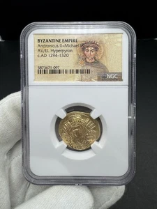 Andronicus II et Michel 1294-1320 après JC - Pièce d'or byzantine - Gradé NGC - Photo 1 sur 3
