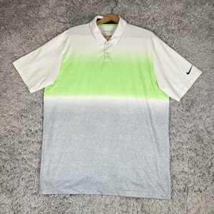 Nike Dri-fit Golf Polo Tour Performance Green Ombre Shirt Men’s Size Large L - Picture 1 of 10
