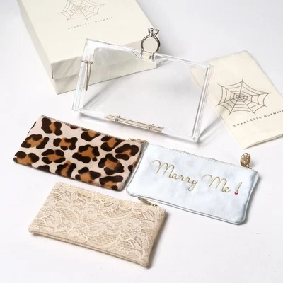 Unused item Charlotte Olympia Clutch bag MarryMe Pandora clutch lace leopard... - Image 1 of 4