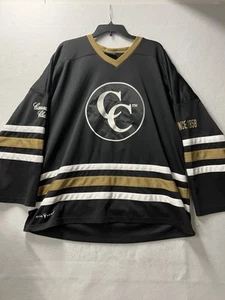 Canadian Club Whiskey Hockey Trikot Herren Schwarz Gold Pullover V-Ausschnitt One Size - Bild 1 von 8