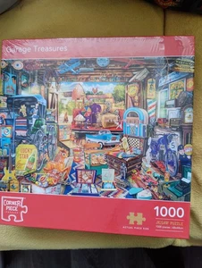 Corner Piece NEW Sealed 1000 Piece Jigsaw Puzzle Garage Treasures - Picture 1 of 1