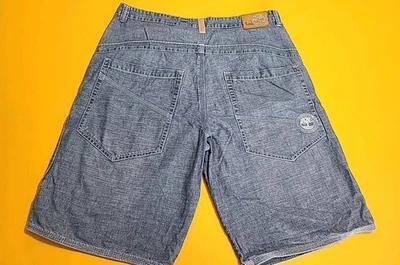 Timberland Hombres Y2K Pantalones Cortos de Carga Sueltos Denim Bordados Logo Talla 42 Foto 1 de 4