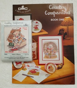 DMC Country Companions Cross Stitch Kit - Sister Of Mercy & Chart Book One - Picture 1 of 7
