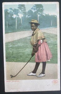 1912 Pensacola FL USA Postcard Cover To New Egypt NJ Black Woman Golfer Golferin - Picture 1 of 2