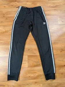 Adidas Trainingshose Herren schwarz W30xL29 Primeblue gestreift Tapered L 0217 - Bild 1 von 14