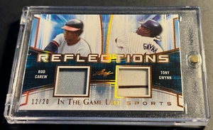 2018 Leaf Reflection ITGU Carew GWynn HOF Dual Jersey 12/20 (E16) - Picture 1 of 2