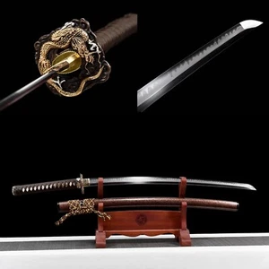 40.6dragon tsuba clay tempered japanese samurai katana sword sharp battle ready - Picture 1 of 10