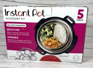 Instant Pot 5-Piece Accessory Kit 6qt & 8qt Divider Egg Rack Pan Lid NEW - Picture 1 of 4