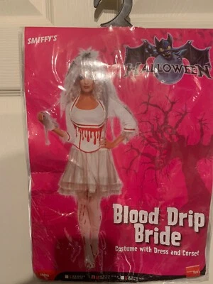NWOT Smiffy’s Blood Drip Bride Costume W/ Dress And Corset Adult Size M 10-12 US - Image 1 of 4