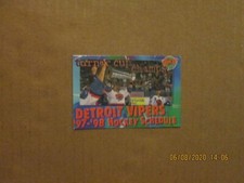 IHL Detroit Vipers Vintage Defunct Circa 97-98 Team Logo Hockey Pocket Schedule