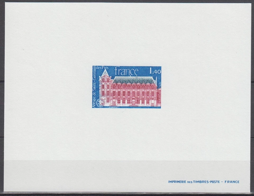 France Sc1645 Architecture, St. Germain des Pres Abbey, Deluxe Proof - Image 1 of 1
