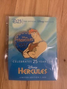 Disney D23 Hercules 25th Anniversary Limited Edition 1,500 Pin - New Sealed - Picture 1 of 8