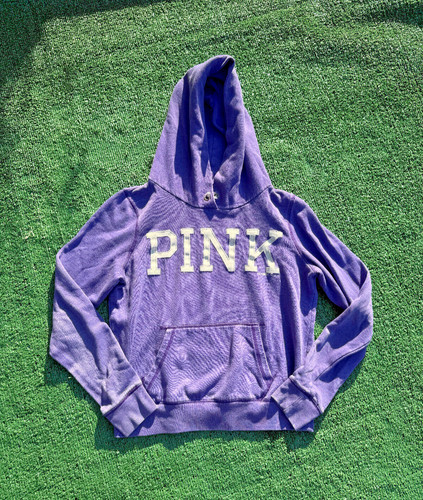 UNDERCOVER Felpa con cappuccio viola Victoria's Secret ROSA Cute Spell Out taglia M maglione donna glam