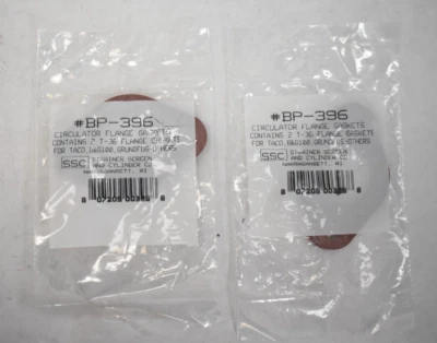 SSC Circulator Flange Gaskets 2 Pack BP-396 For Taco B&G100 Grundfos Othersv - Image 1 of 4