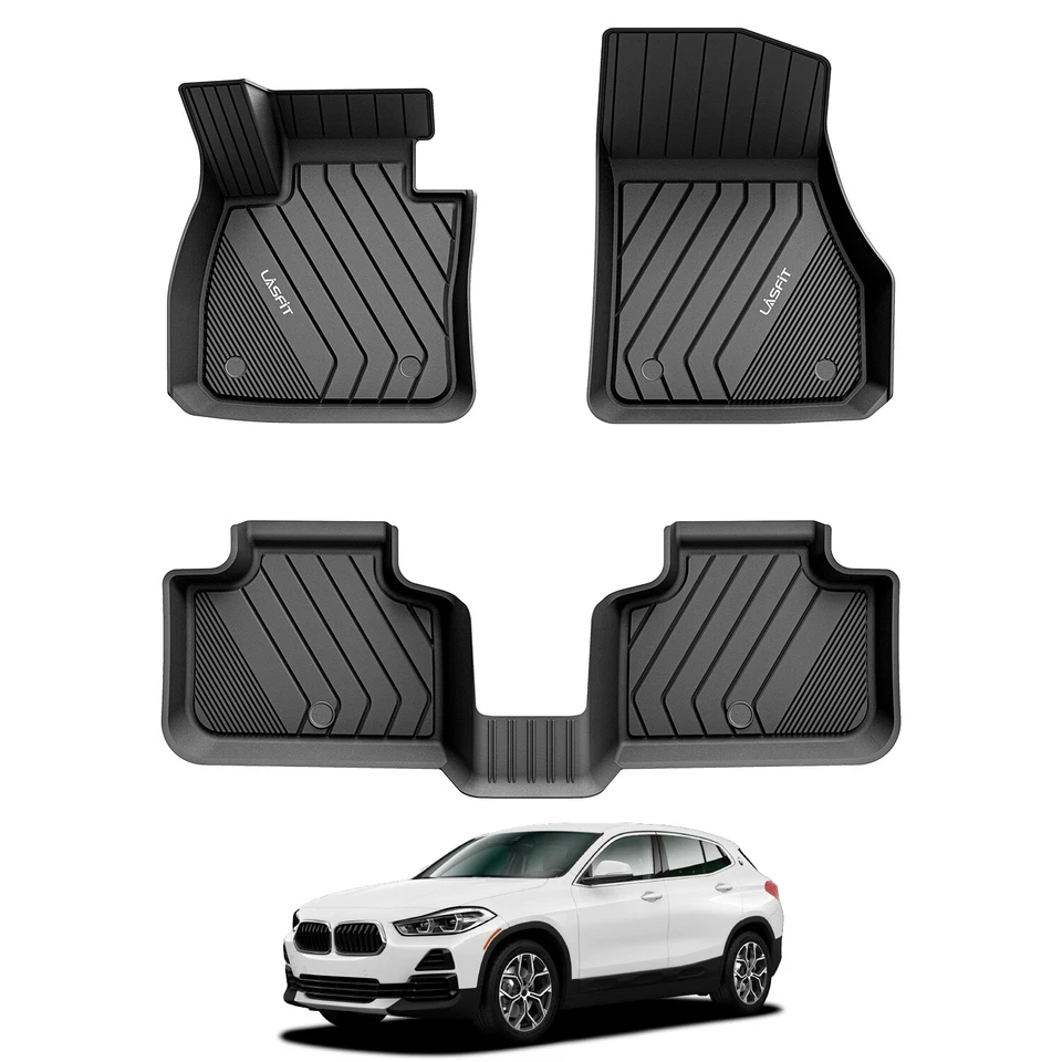 Lasfit Floor Mats for 2018-2022 BMW X1 / X2 Protection 1st & 2nd Row Floor Liner Foto 1 de 4