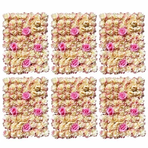 6 piezas K??pared de flores orientales boda Stra?e fondo pared de rosas decoración NUEVO - Imagen 1 de 17