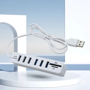 USB 6 Port Hub Multi Splitter Port USB 2.0 Memory TF for Mobile Hard Drive DE - Bild 1 von 16