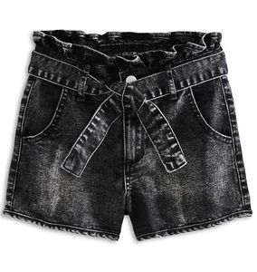 Joe's Jeans Girls Gia Regular Fit Belted Denim Shorts Little Kid Black Galaxy - Picture 1 of 2
