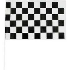 RACING CAR CARS PARTY SUPPLIES CHEQUERED CHECKERED FLAGS DECORATIONS (PK OF 12)