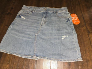 Wonder Nation Girls Denim Jean Skirt Size L XXL XL Plus New NWT 10 12 14 16 18 - Picture 1 of 5