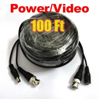 30M Video Power CCTV Cable With BNC Male extension cord For Security HD Camera - Image 1 of 3
