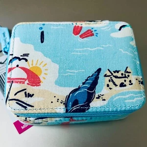 Estuche para pastillas de viaje Vera Bradley BEACH TREASURES NUEVO CON ETIQUETAS pequeño suministro para 8 días carcasas de 4,5" - Imagen 1 de 3