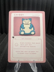 Chubbs (Snorlax) 14/38 - 1. Edition Pokederp Second Print Fan Art - Pokemon - Bild 1 von 2