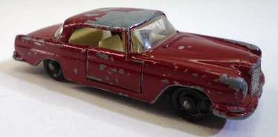 Vtg Lesney Matchbox Mercedes Benz 220SE Diecast Car #53 Red England European - Image 1 of 4
