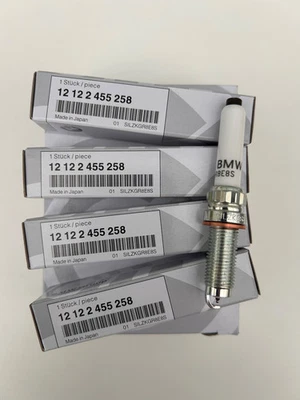x 4 Genuine BMW Spark Plugs 1 2 3 4 5 6 7 8 Series X1 X3 X4 X5  - 12122455258 - Image 1 of 4