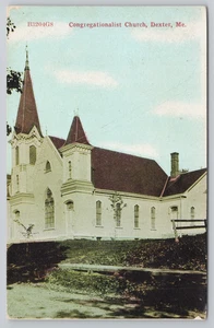Postcard the Congregationalist Church in Dexter, ME. - Picture 1 of 2