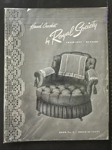 Hand Crochet Royal Society 1945 Book 5 Vintage Doilies Runners Chair Sets 35 Pg - Picture 1 of 18