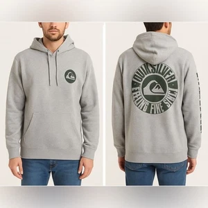 Sudadera con capucha gris Quiksilver para hombre talla M - Imagen 1 de 9