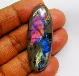 Labradorite Stone Natural Yellow Labradorite Cabochon Gemstone 58 Cts. ME-13585 - Picture 1 of 6