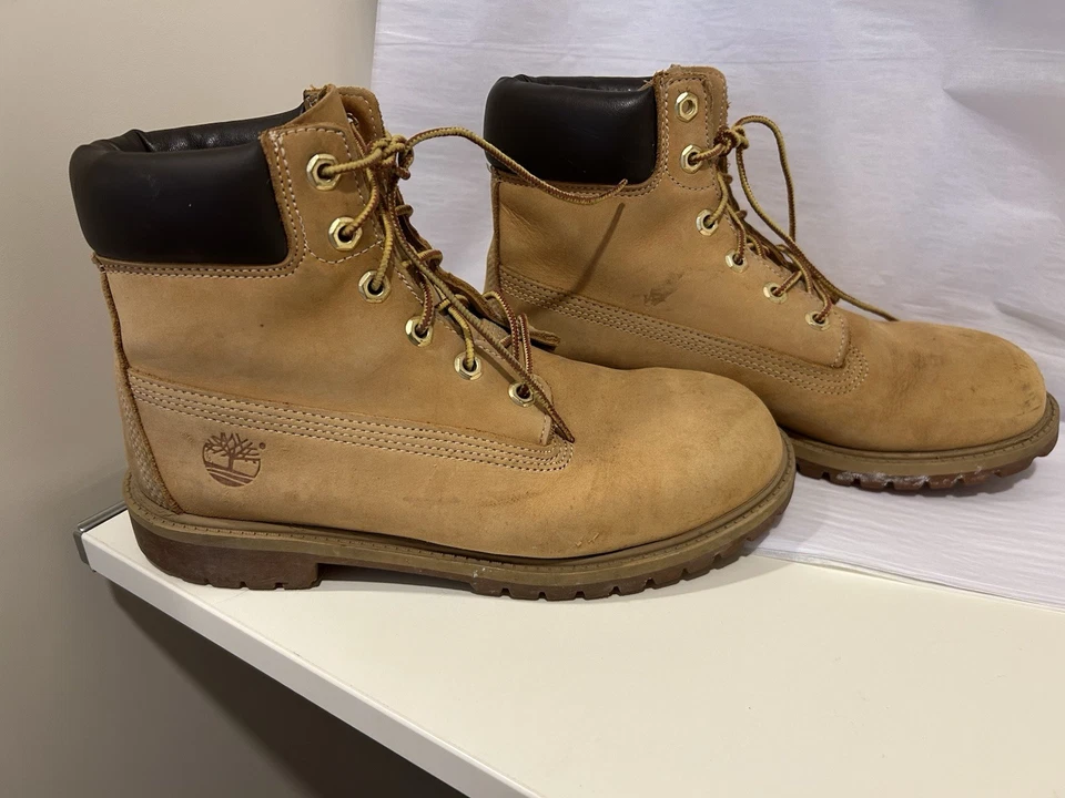 Timberland 6 Pulgadas Botas Impermeables Para Hombres Talla 7 Trigo Cuero Nubuck Zapato de Trabajo Foto 1 de 4