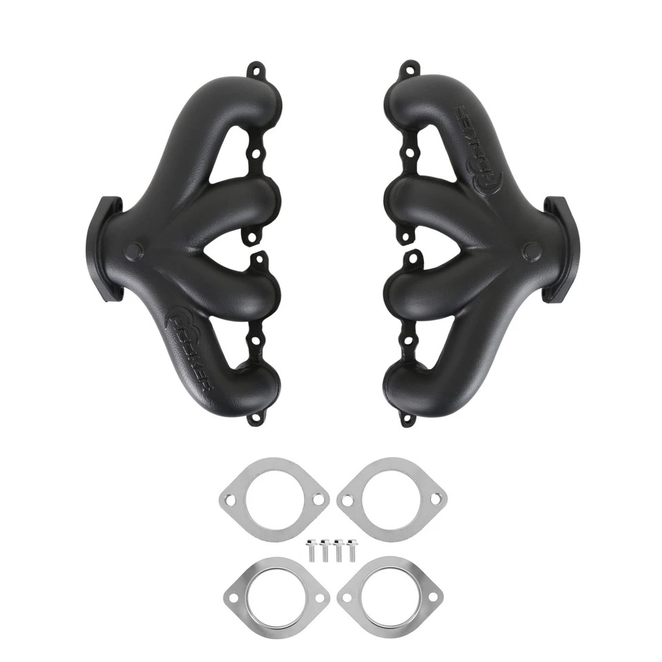 Hooker Blackheart 8504-3HKR LS Swap Exhaust Manifolds - Center Dump - Black Foto 1 de 4