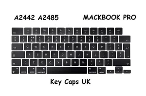 Full Set Keycaps for MacBook Pro A2442 A2485 M1 14" 16" 2021 UK Layout Key Caps - Picture 1 of 2