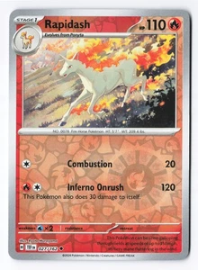 Rapidash 027/162 - SV05: Temporal Forces Reverse Holo NM - Picture 1 of 2