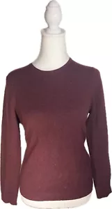 L.L.Bean Maroon 100% Cashmere Sweater Petite S - Picture 1 of 7