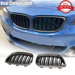 For BMW 2 Series F22 F23 M235i F87 M2 14+ Carbon Fiber Front Kidney Grille Grill - Picture 1 of 12