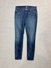 7 For All Mankind Jeans Women's 27 The Skinny Mid Rise Dark Wash Blue Indigo