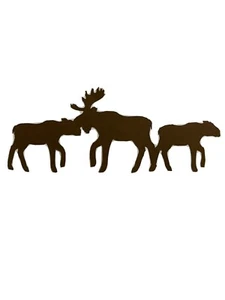 Moose scrapbook/ Card border paper piece handmade Brown 2 Piece Set Scrapbooking - Picture 1 of 5
