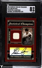 2004 Donruss Timeless Treasures SC-32 Nolan Ryan Patch AUTO Card /25 SGC 8 NM MT