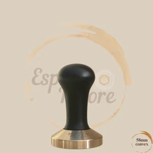 Motta Tamper Edelstahl mit Holzgriff schwarz 58mm gewölbt - Bild 1 von 1