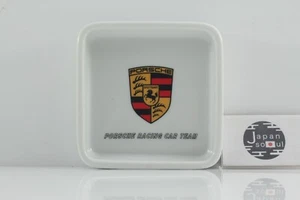 PORSCHE Ashtray Racing Car Team Glass Tray Accessory Case White From JAPAN - Afbeelding 1 van 24