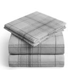 Mellanni Heavy Flannel Sheet Set 180GSM, Deep Pocket Organic 100% Cotton Sheets