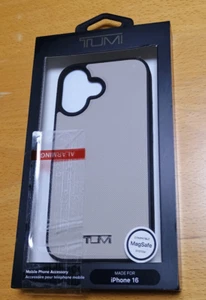 NEW in Box Tumi IPhone 16 Case Beige Black Designed in France MagSafe System - Zdjęcie 1 z 9